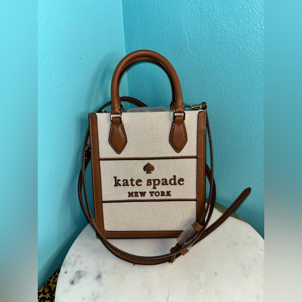 Kate Spade Tan and Cream Mini Tote